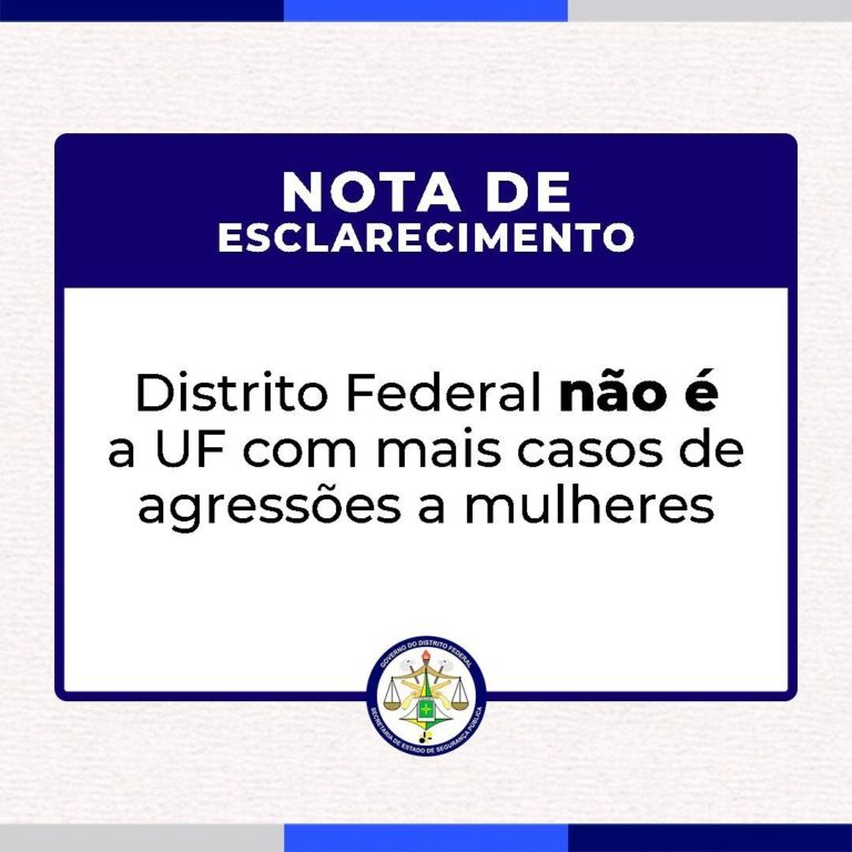 SSP nega que DF seja a UF com maior índice de agressões a mulheres