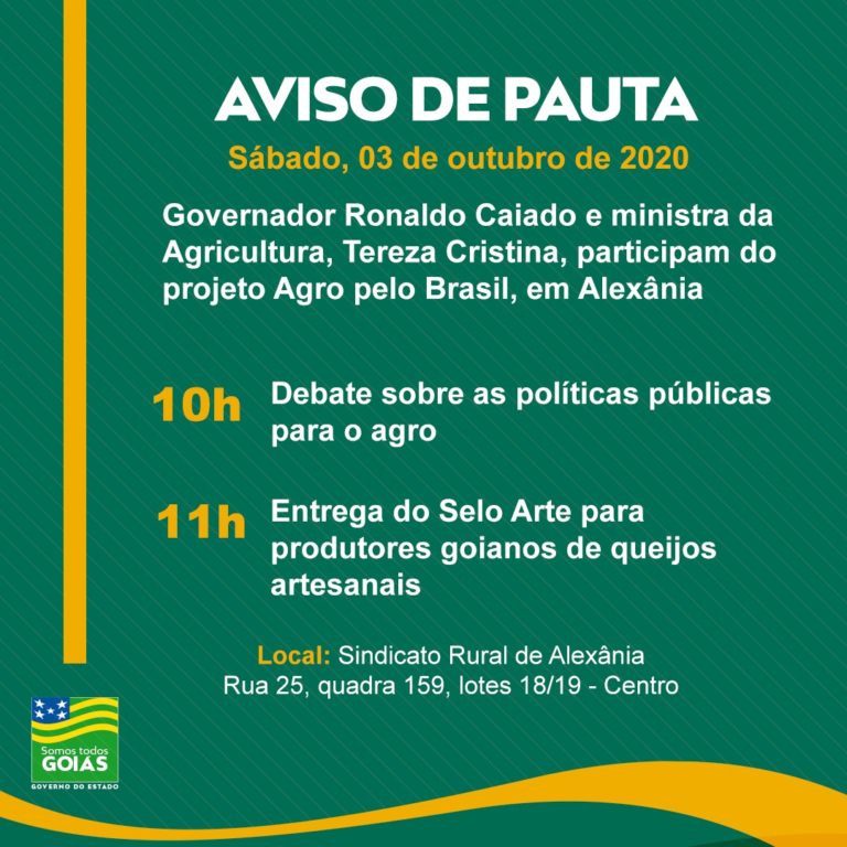 Governador Ronaldo Caiado e ministra da Agricultura entregam Selo Arte a produtores de queijos artesanais em Goiás