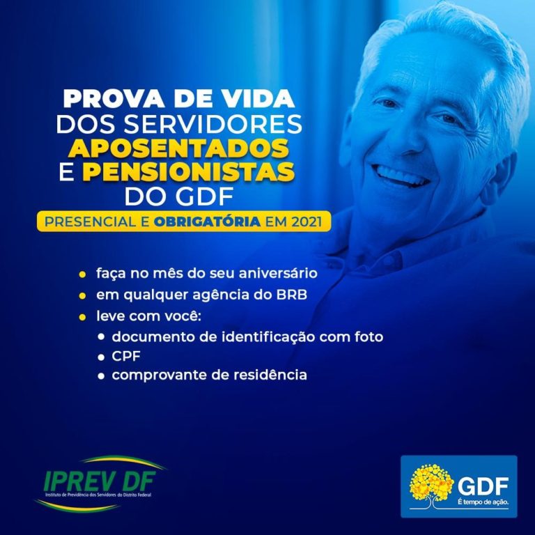 Prova de vida volta a ser exigida no DF a partir desta segunda