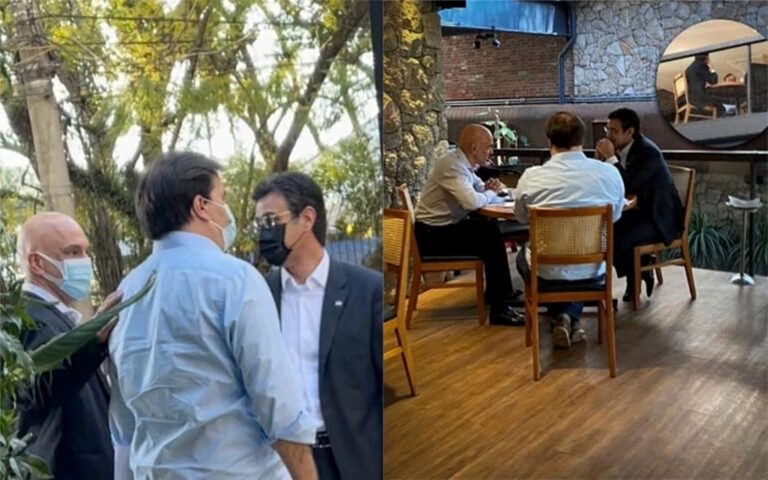 Alexandre de Moraes, Maia e vice de Doria são flagrados em reunião fora da agenda em SP