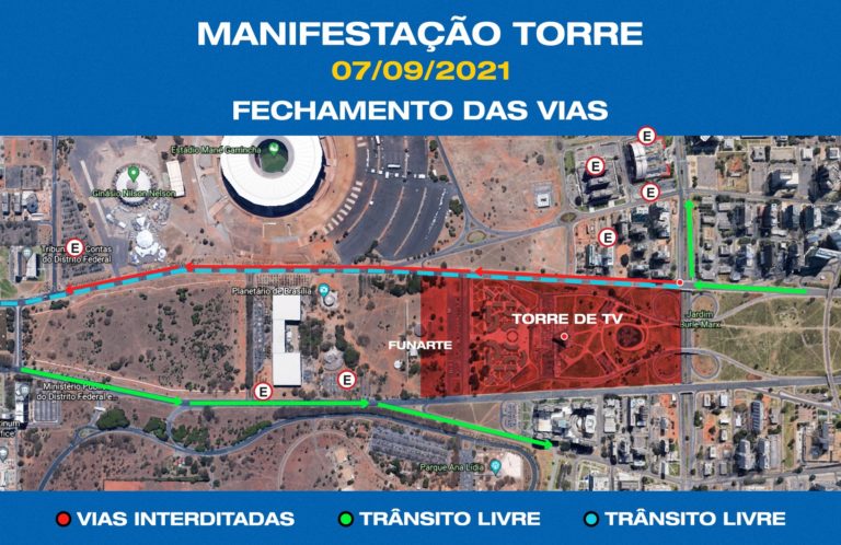 Segurança terá esquema especial para atos populares de 7 de setembro