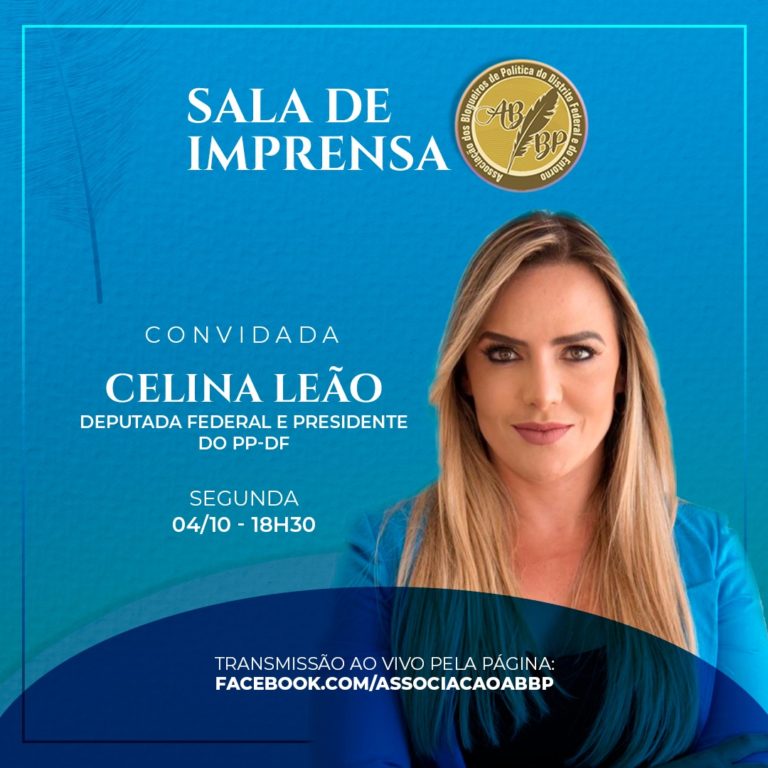 Celina Leão participa de coletiva virtual promovida pela ABBP na próxima segunda-feira (04)