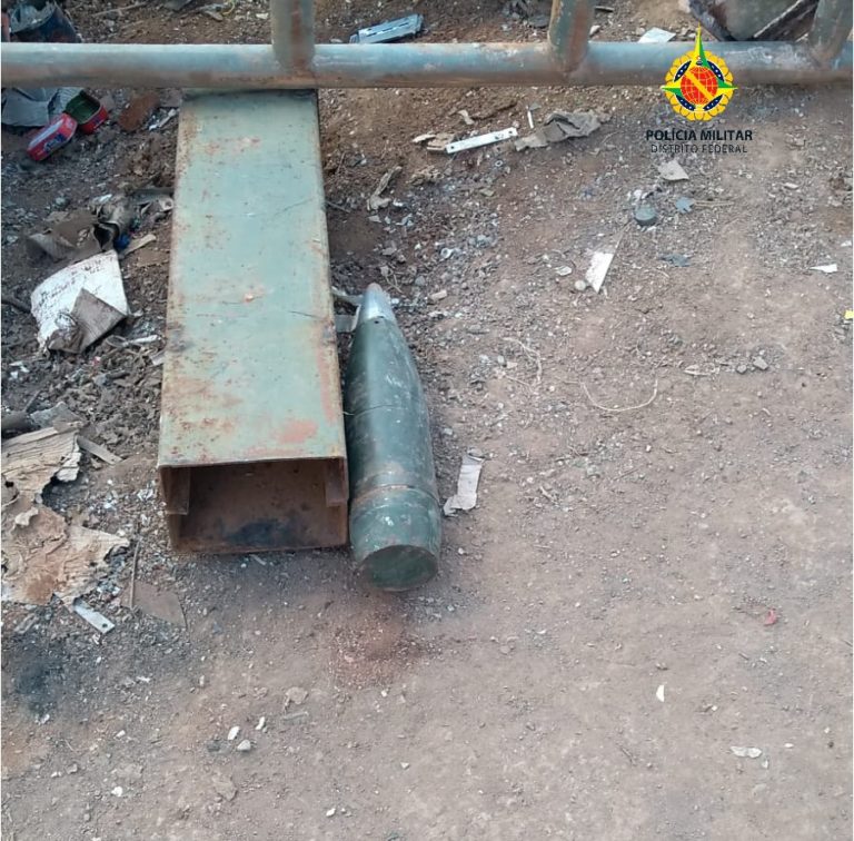 PMDF localiza morteiro em ferro velho na Cidade Estrutural