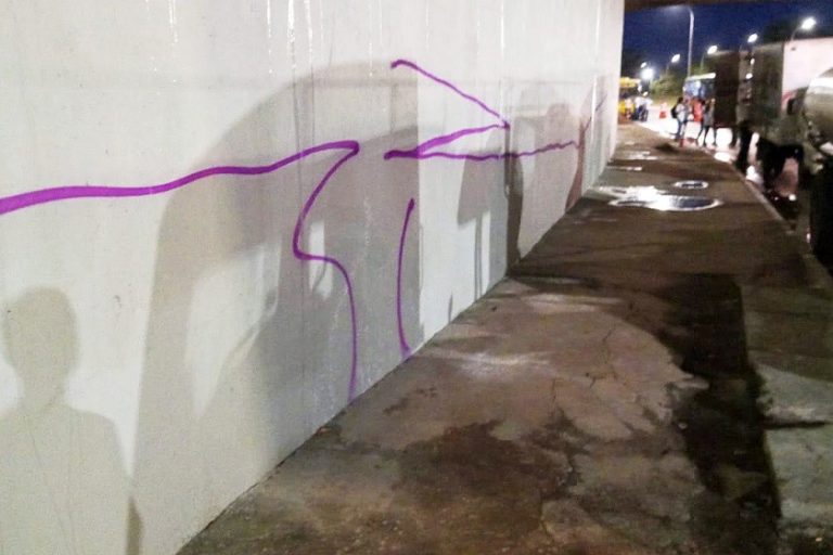 Viaduto restaurado por alunos do RenovaDF é todo pichado