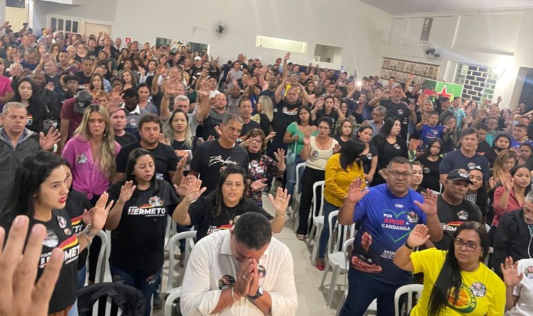 Hermeto mostra força e reúne 700 apoiadores no primeiro dia de campanha