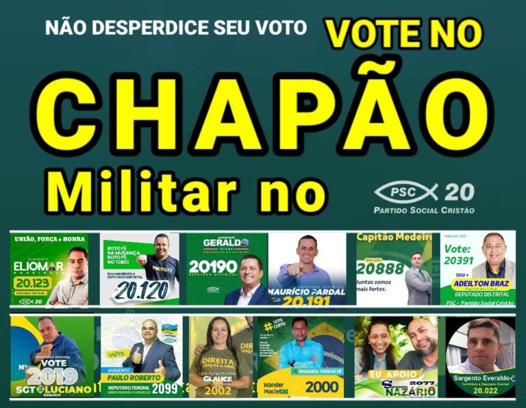 Chapão Militar do PSC corre risco de não conseguir eleger nenhum Policial Militar