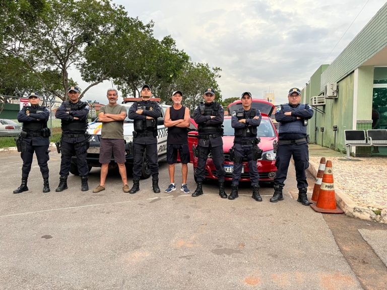 União policial militar recupera veículo tomado por assalto, com grave ameaça, em Águas Claras