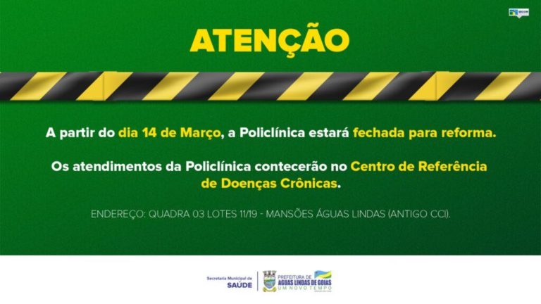 Policlínica de Águas Lindas fecha para reforma e passa a funcionar em novo local