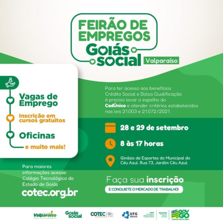 Valparaíso recebe feirão de empregos e capacitação profissional