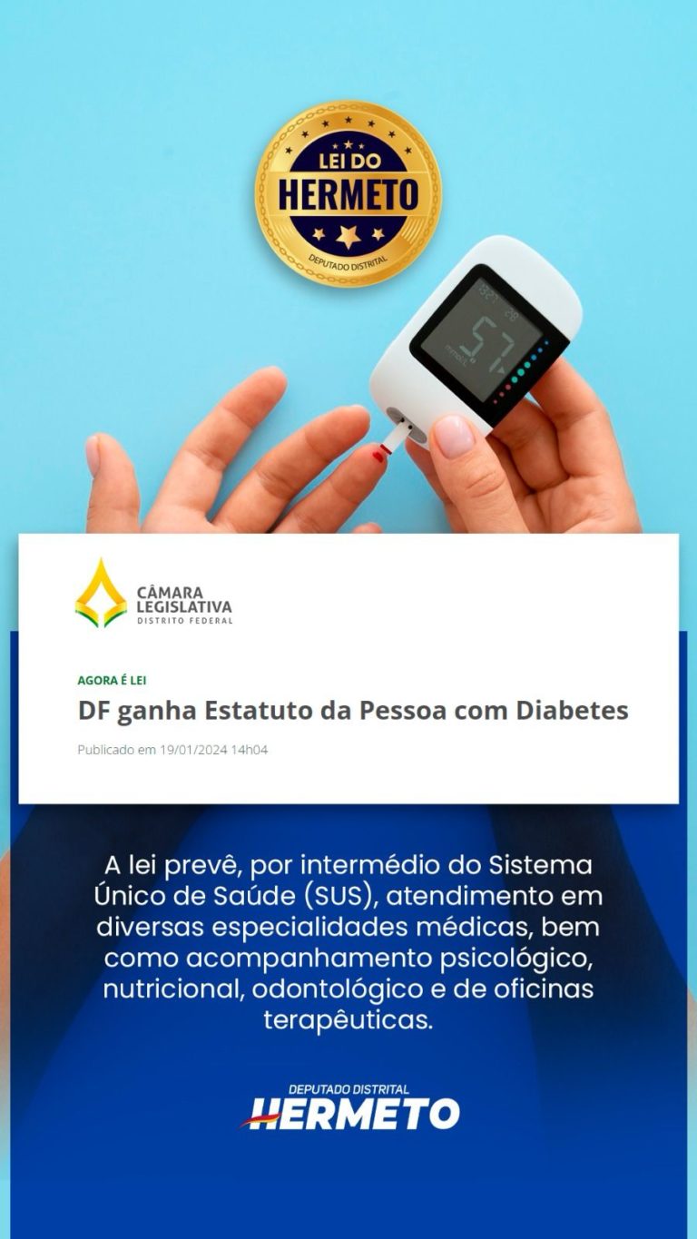 Estatuto da pessoa com diabetes vira lei no DF