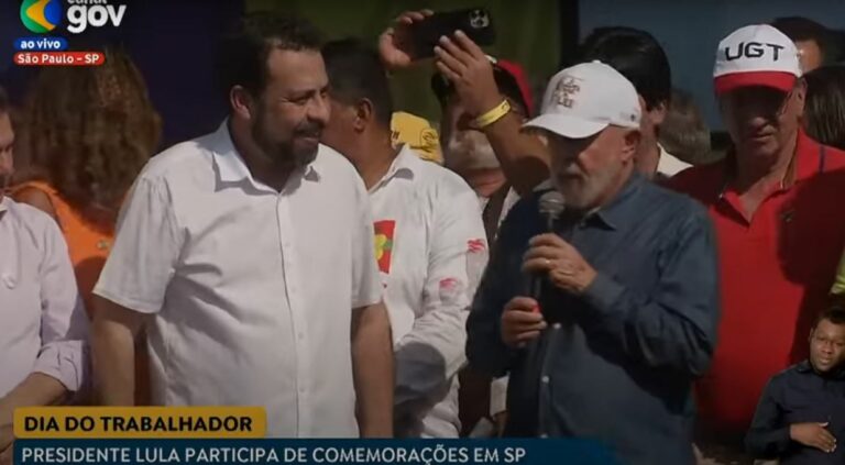 Governo exclui das redes transmissão de ‘1º de maio’ após Lula pedir votos abertamente para Boulos