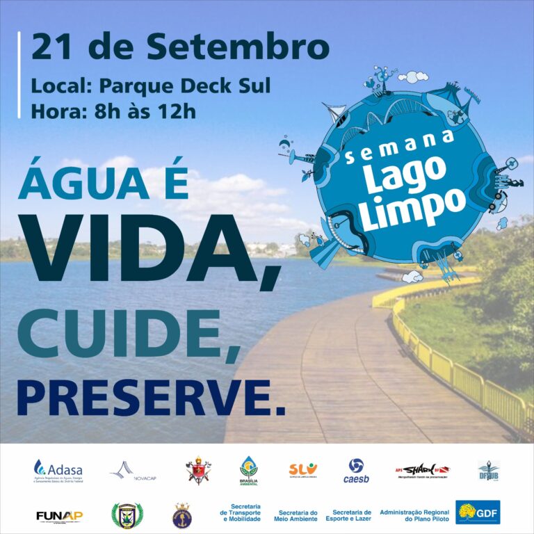Adasa e parceiros do DF realizam a 12ª edição do Lago Limpo no Deck Sul