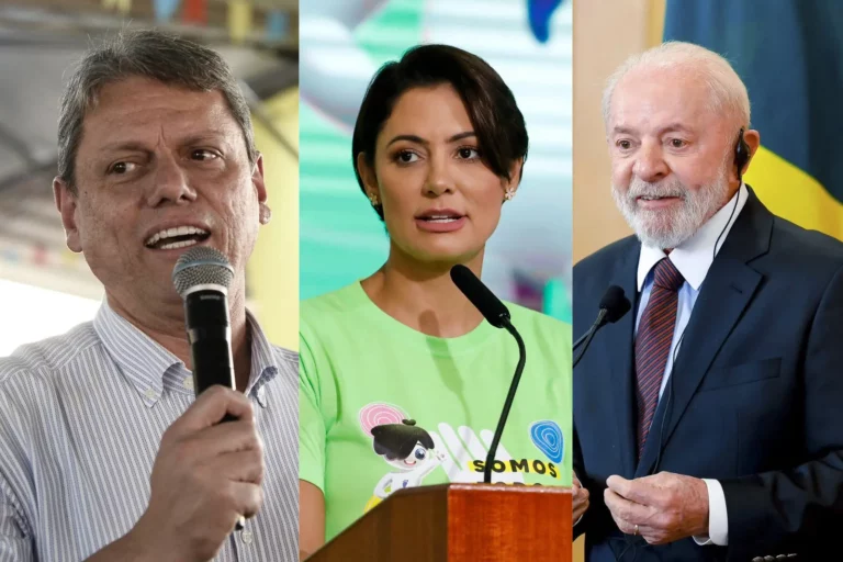 Michelle e Tarcísio venceriam Lula com folga em SC em 2026, aponta pesquisa