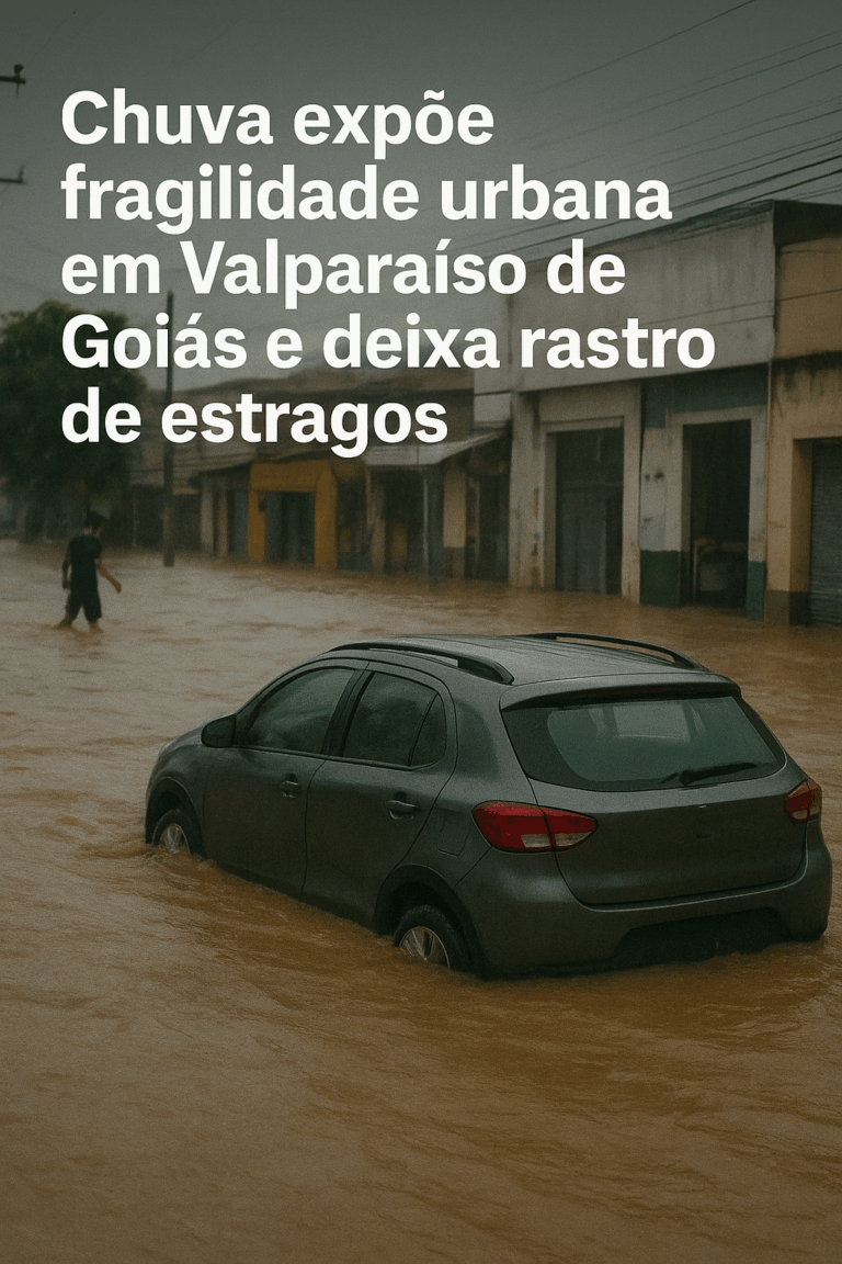 Chuva expõe fragilidade urbana em Valparaíso de Goiás e deixa rastro de estragos