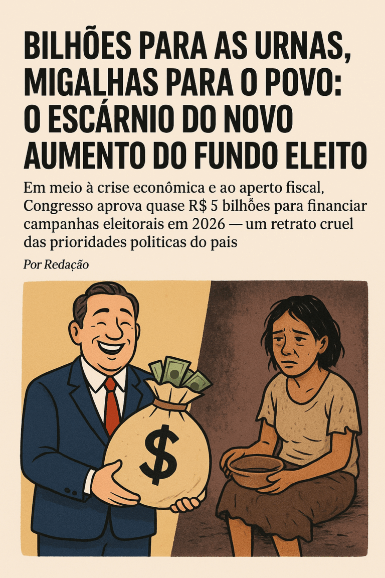 Bilhões para as urnas, migalhas para o povo: o escárnio do novo aumento do Fundo Eleitoral