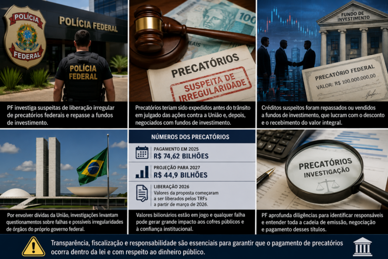 PF investiga suspeitas de liberação irregular de precatórios e operação bilionária e pode respingar no governo Lula
