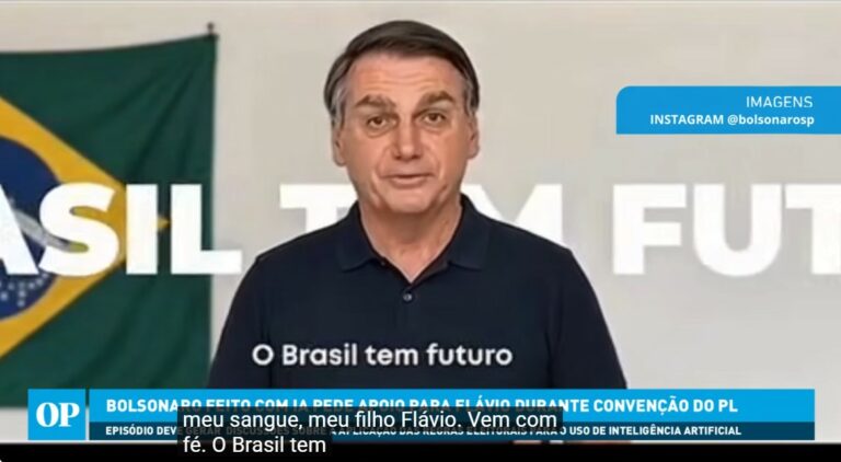 Vídeo de IA de Bolsonaro incomoda o PT que quer acionar o TSE. Assista