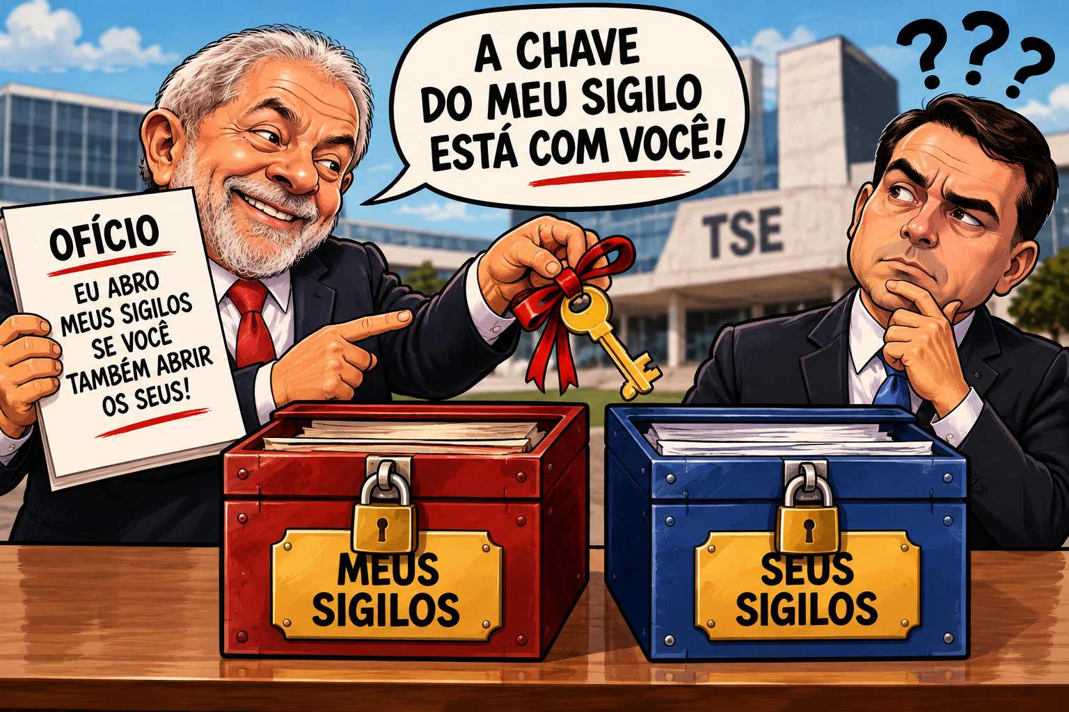 Lula quer abrir o sigilo de Flávio, mas o seu só abre se o adversário concordar. Transparência ou teatro eleitoral?
